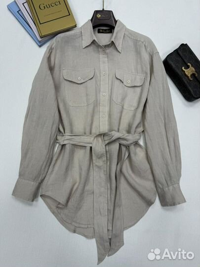 Льняная рубашка loro piana 2 цвета