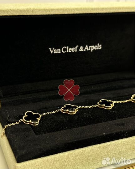 Браслет Ван Клиф Van cleef золото 585 клевер