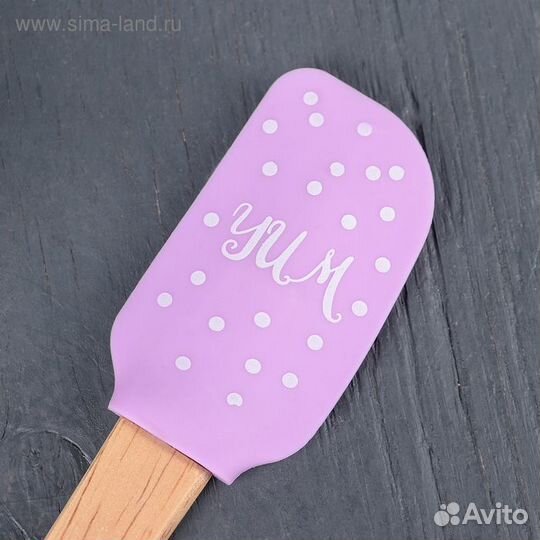 Лопатка Доляна Yum, 20 см, с декором, цвет микс