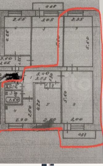 3-к. квартира, 57 м², 4/5 эт.