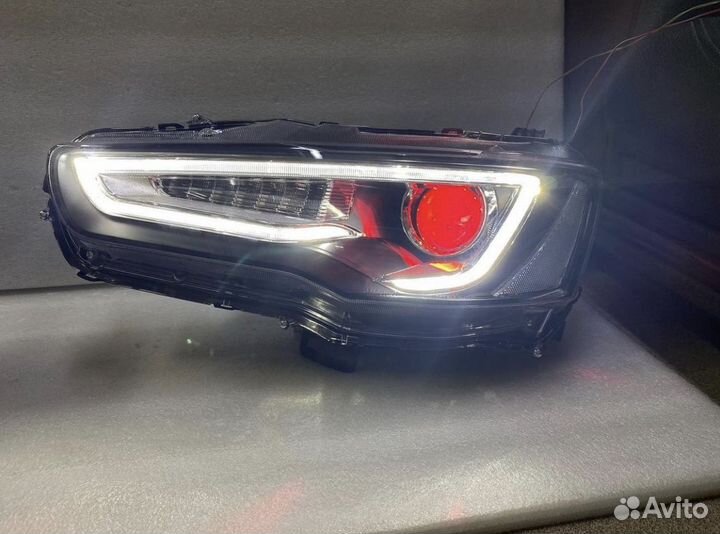 Mitsubishi Lancer X Фары тюнинг Demon eyes M4GB9