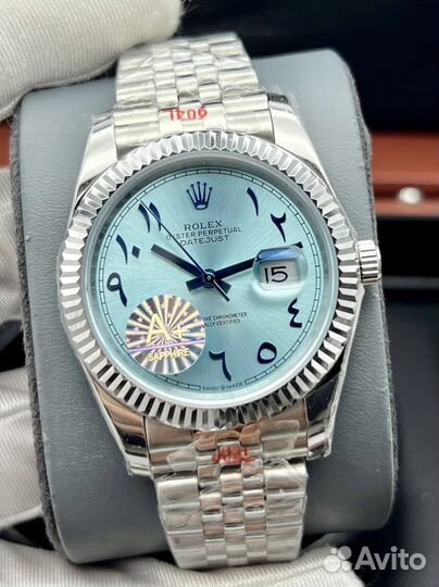 Часы Rolex Datejust Arabic Dial голубой