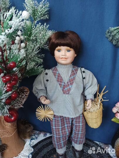 Кукла фарфоровая мальчик Германия 90 е
