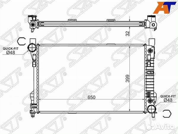 Радиатор mercedes C-class W203 00-07, mercedes CLK