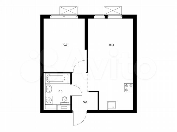 1-к. квартира, 35,7 м², 30/33 эт.