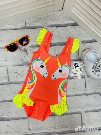 Купальник с единорогом,новый, 86-122см