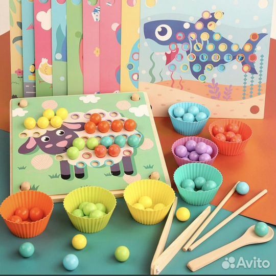 8 видов мозаика Деревянные развивающие игрушки