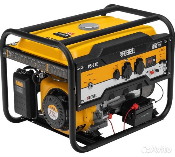 Бензиновый генератор Denzel PS-33E, 3,3 кВт, 15л