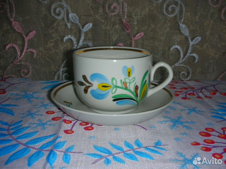 Чайная пара, фарфор, Вербилки, ссср/рф