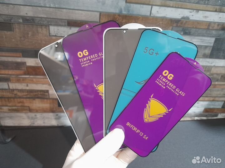 Защитные стекла на все модели iPhone