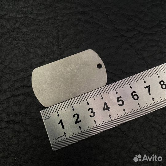 Титановый жетон армейский 50/28/2 мм