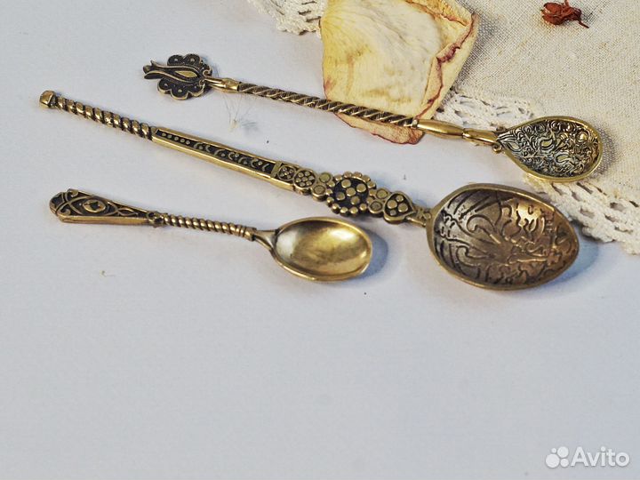 Красивые ложки бронза ручная работа