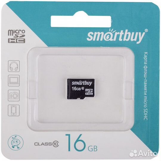 Microsdhc 16GB Smart Buy Сlass 10 (без адаптера)