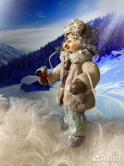 Ватные елочные игрушки