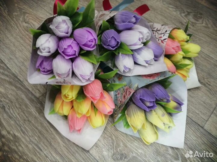 Тюльпаны из мыла ручной работы