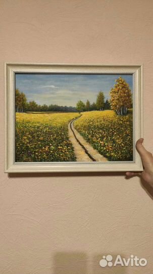 Картина маслом на холсте Осенний пейзаж