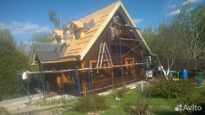 Монтаж кровли, сайдинга, водосточки, снегозадержан
