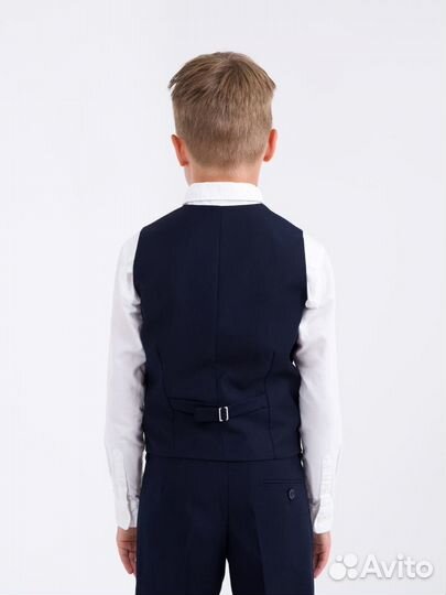 Жилетки цв.синий школьные для мальчиков и девочек