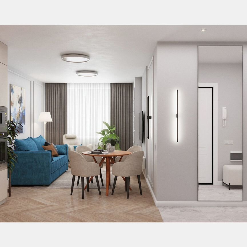 1-к. апартаменты, 41,9 м², 5/25 эт.