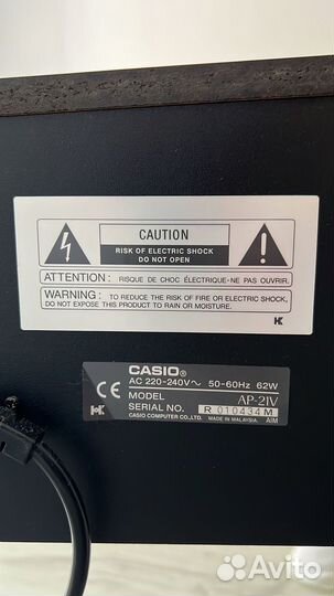 Цифровое пианино casio celviano ap-21v