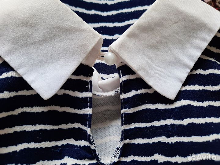 Блузка в полоску 42 размер. Школьная, повседневная