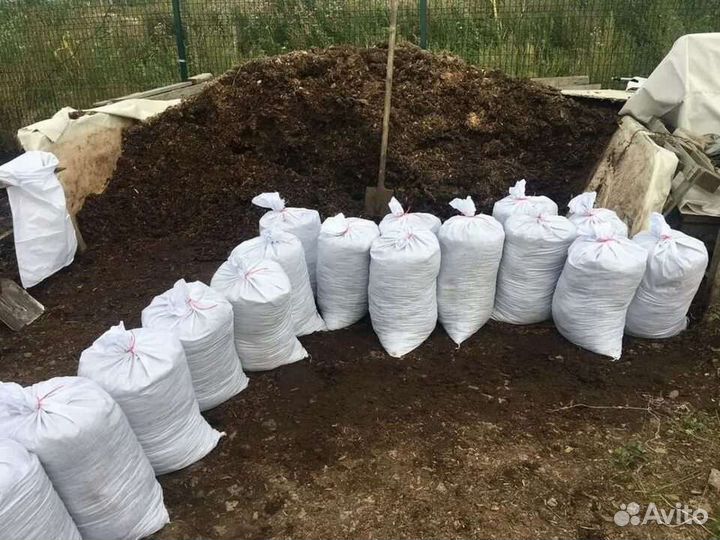 Навоз перегной в мешках,земля,торф