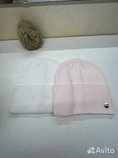 Шапка розовая шапка белая