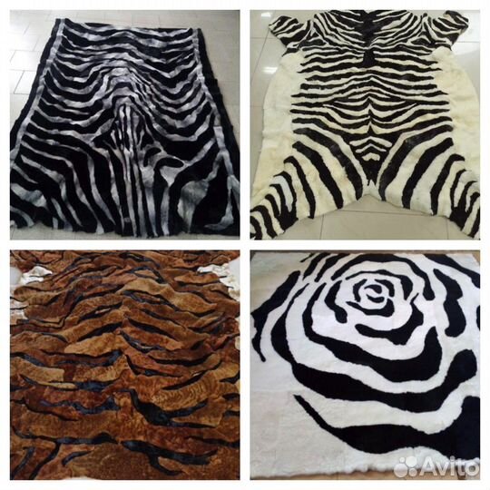 Ковры из овчины(мутон) натуральные