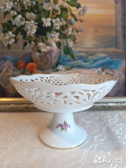 Винтажная ваза для фруктов (конфет)