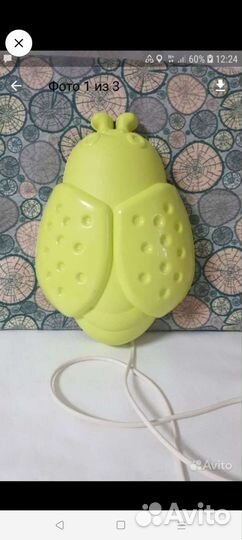 Светильник ночник жук икеа