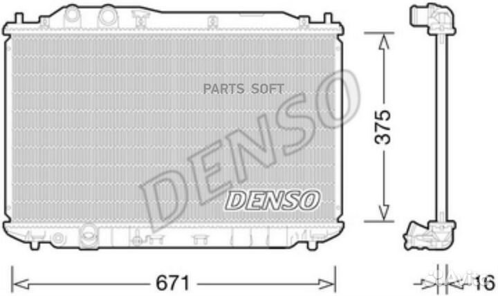 Радиатор 640x430 honda Civic viii 1.6 05-12