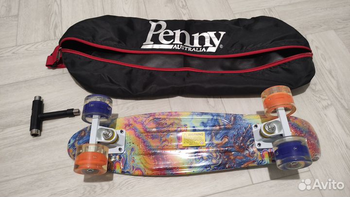 Скейтборд Пениборд Mirage led 27 (реплика) + ключ