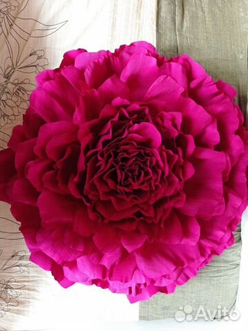 Бумажные цветы на стену, фото зону, большие цветы