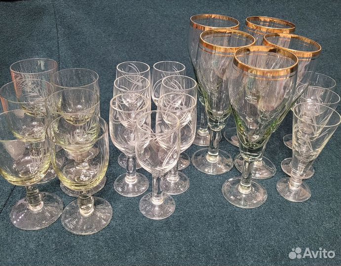 Фужеры,рюмки,стаканы стекло СССР