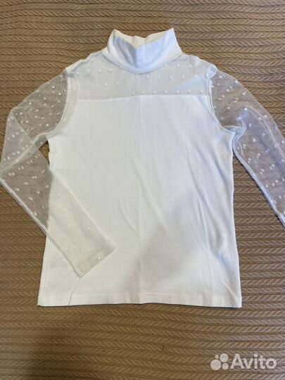 Рубашка + водолазка для девочки 128