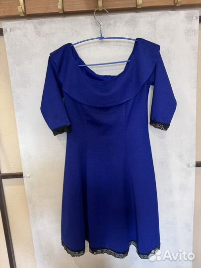Вечернее платье 42 44 синее