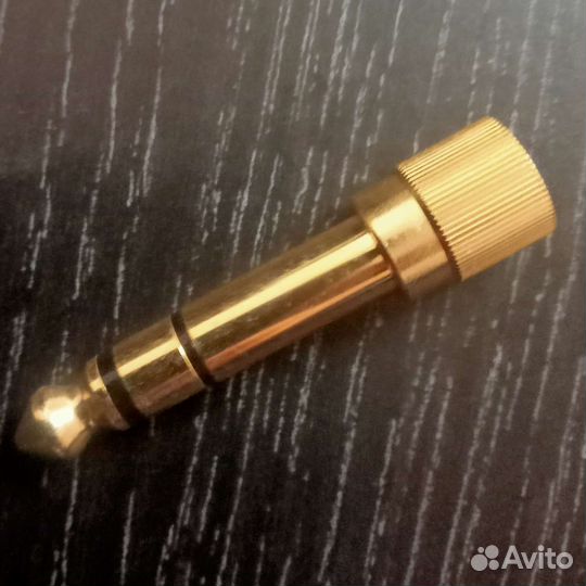 Разъем переходник Mini jack 3,5мм - Jack 6,3мм