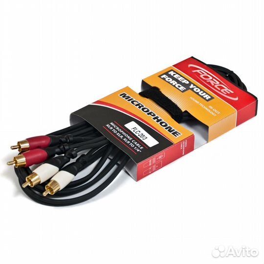 Кабель аудио 2xRCA - 2xRCA force FLC-20/3 3.0m