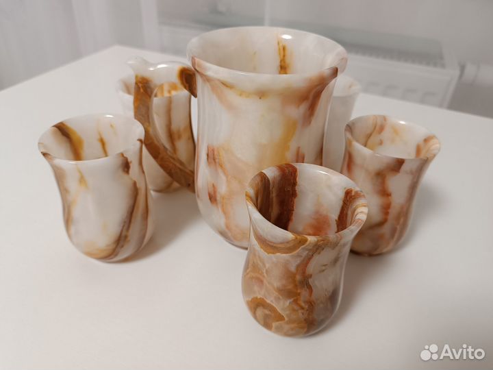 Набор бокалов из натурального камня