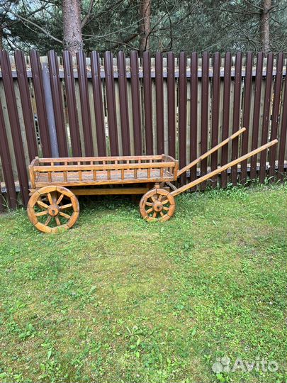 Телега декоративная для сада дачи