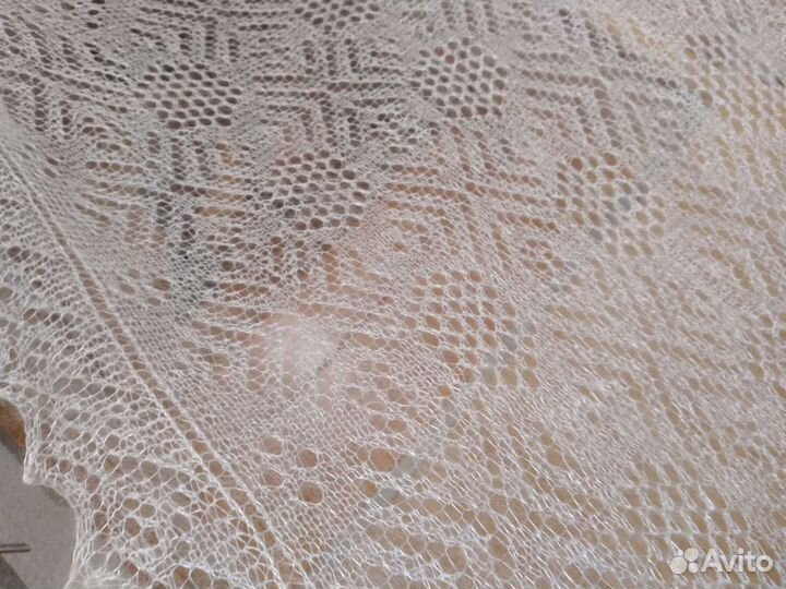 Палантин 1,92см88см ручной вязки