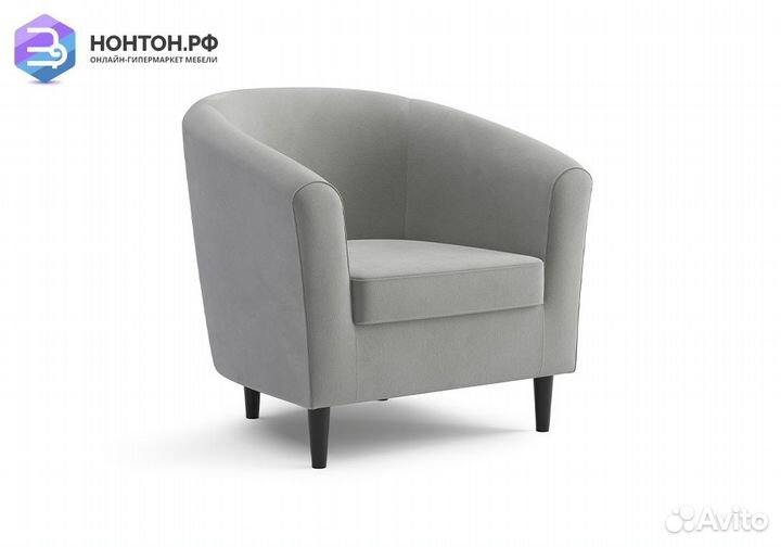 Кресло Вета велюр светло-серый