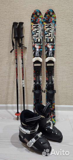 Комплект. Горные лыжи детские Elan 90 см