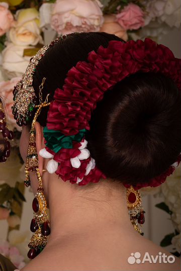 Индийские украшения в волосы гирлянда