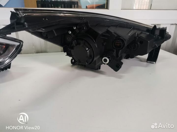 Хендай солярис Hyundai solaris фара линза дхо LED