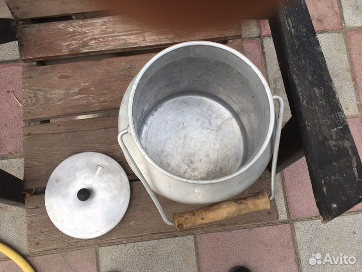 Кастрюля алюминия бидон молочный