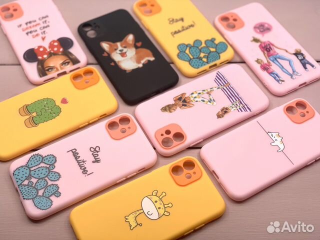 Чехол на iPhone / Redmi силиконовый с принтом