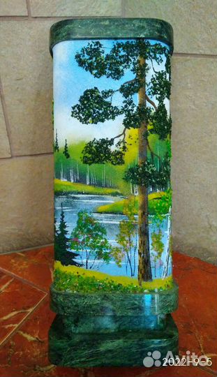 Ваза лазурит натуральный уральский камень