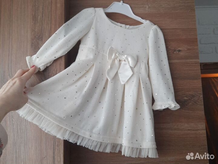 Платье тёплое 80 размер gloria jeans