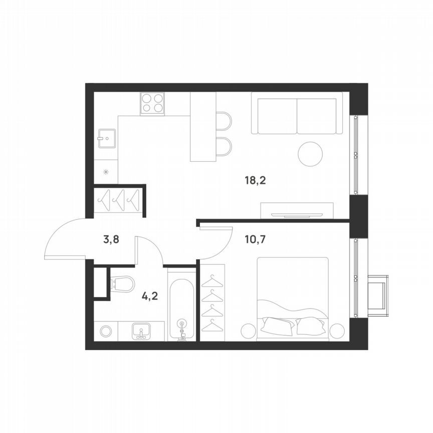 1-к. квартира, 36,9 м², 14/17 эт.